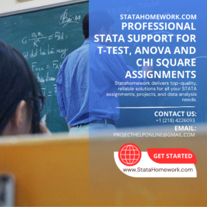 Professional STATA Support for t-Test, ANOVA and Chi Square Assignments