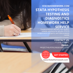 STATA Hypothesis Testing and Diagnostics Homework Help Service